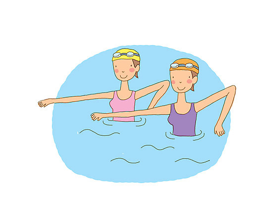 PSD 라이프스타일 여자 수영복 포즈 일러스트 수영장 건강 사람 상반신 두명 라이프 운동 수영 물안경 생활체육 생활체조 수영모 수중발레 여자만 국내일러스트 옷 생활 수상스포츠 체조 수영용품 수중스포츠 파일형식