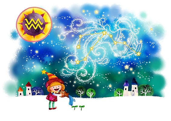 PSD 나무 식물 모자 기호 여자 별 초등학생 어린이 선 백그라운드 일러스트 밤하늘 하늘 주택 한명 사람 소녀 야외 건물 가로 새싹 별자리 운세 물병 점성술 물병자리 은하수 별자리기호 여자만 여자한명만 어린이만 소녀만 소녀한명만 국내일러스트 자연요소 문자 1 학생 건축물 잡화 자연 야간 물통 파일형식