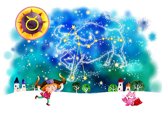 PSD 나무 식물 동물 기호 여자 별 초등학생 어린이 선 백그라운드 일러스트 밤하늘 하늘 주택 뿔 한명 사람 소녀 야외 건물 가로 별자리 운세 황소 여우 점성술 은하수 황소자리 사막여우 별자리기호 투우 여자만 여자한명만 어린이만 소녀만 소녀한명만 국내일러스트 자연요소 문자 1 학생 건축물 포유류 자연 소 야간 파일형식