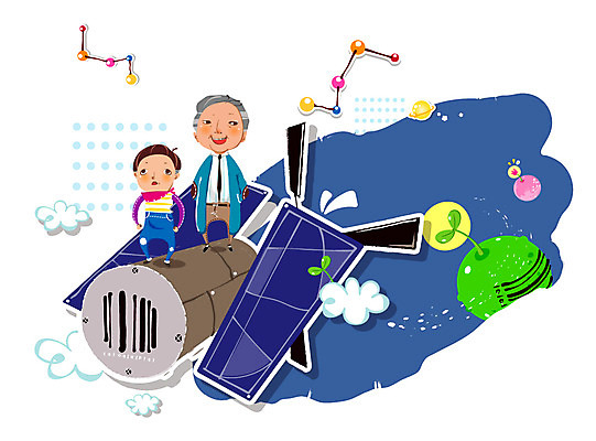 EPS 구름 할아버지 남자 어린이 일러스트 첨단산업 박사 사람 소년 두명 새싹 행성 인공위성 하트 DNA 첨단과학 뒷짐 바코드 남자만 국내일러스트 자연요소 모양 식물 직업 노년 산업 과학 통신 모션 우주 생명공학 파일형식 벡터