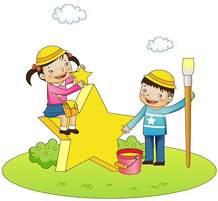 EPS 주간 구름 라이프스타일 여자 어린이교육 교육 남자 별 어린이 가방 일러스트 사람 소녀 소년 잔디 야외 두명 라이프 생활 가로 물감 유치원 유치원생 하트 붓 색칠 양동이 유치원모자 어린이만 국내일러스트 자연요소 모양 식물 모자_잡화 잡화 미술도구 파일형식 벡터