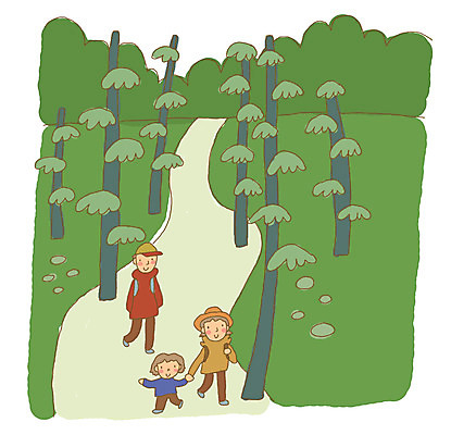 전신 PSD 나무 식물 모자 여자 남자 길 어린이 여행 가방 일러스트 배낭 가족 엄마 가족여행 산 사람 소녀 야외 세명 부모 운동 소풍 걷기 손잡기 등산 자녀 아빠 숲 등산복 산길 삼림욕 국내일러스트 잡화 옷 관계 모션 건강 야외활동 트래킹 파일형식