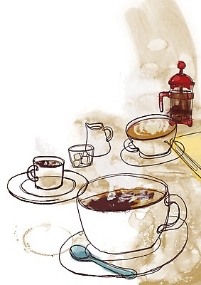 PSD 커피 음식 라인일러스트 일러스트 주전자 잔 요리 사람없음 얼음 커피잔 티스푼 커피메이커 그라인더 아메리카노 에스프레소 라떼 핸드드립 국내일러스트 자연요소 식기 음료 주방용품 숟가락 커피용품 파일형식