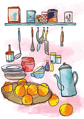 PSD 그릇 접시 음식 생활용품 오렌지 과일 라인일러스트 일러스트 주전자 주방용품 선반 집게 요리 사람없음 주방 용기 커피잔 찻잔 국자 서랍장 양념통 정리 거품기 밀폐용기 국내일러스트 식기 커피 가구 잔 통 용기_그릇 양념 오브젝트 파일형식