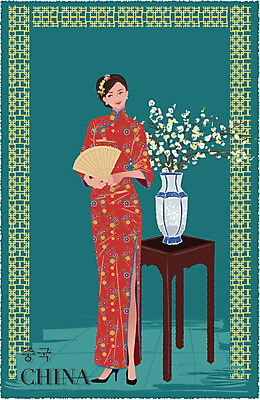 EPS 전통 옷 여자 외국문화 백그라운드 일러스트 탁자 중국문화 한명 사람 20대 성인 꽃병 중국 부채 전통의상 치파오 복식 여자만 여자한명만 성인여자만 청년만 청년여자만 성인한명만 청년여자한명만 성인여자한명만 성인만 국내일러스트 1 동양문화 꽃 아시아 문화 가구 청년 파일형식 벡터