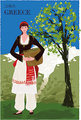 EPS 주간 나무 식물 전통 옷 여자 백그라운드 일러스트 한명 사람 20대 성인 야외 바구니 전통의상 그리스 복식 올리브나무 여자만 여자한명만 성인여자만 청년만 청년여자만 성인한명만 청년여자한명만 성인여자한명만 성인만 국내일러스트 자연요소 1 유럽 청년 파일형식 벡터