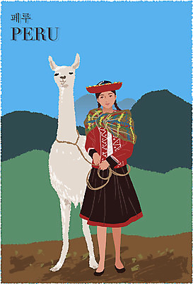 EPS 주간 동물 모자 전통 옷 여자 외국문화 백그라운드 일러스트 한명 사람 20대 성인 야외 스카프 남아메리카 전통의상 담요 복식 고산지대 라마 판초 페루 여자만 여자한명만 성인여자만 청년만 청년여자만 성인한명만 청년여자한명만 성인여자한명만 성인만 국내일러스트 자연요소 1 잡화 문화 산 아메리카 청년 목도리 파일형식 벡터