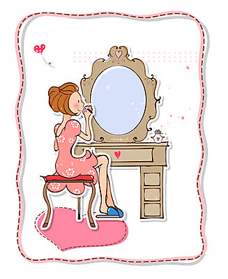 EPS 커플 드레스 원피스 여자 남자 점선 백그라운드 의자 일러스트 슬리퍼 프레임 사랑 사람 두명 화장 뷰티 물방울무늬 거울 하트 향수 화장대 국내일러스트 모양 옷 감정 선 가구 신발 무늬 관계 화장품 파일형식 벡터