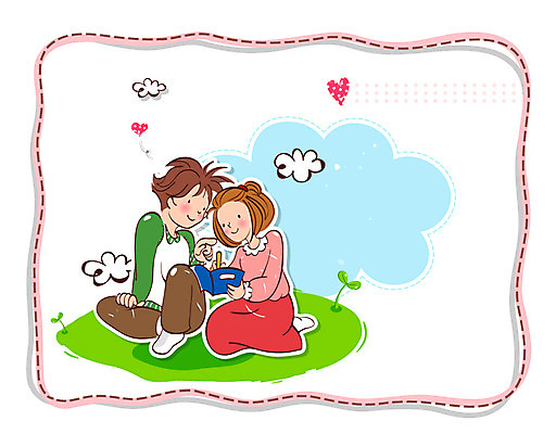 EPS 주간 구름 커플 여자 남자 점선 백그라운드 데이트 일러스트 프레임 사랑 사람 야외 두명 캐주얼 필기구 연필 소풍 새싹 물방울무늬 하트 메모지 국내일러스트 자연요소 모양 식물 옷 감정 선 무늬 관계 문구용품 학용품 야외활동 사무용품 파일형식 벡터