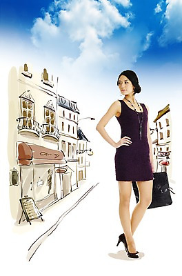 주간 전신 PSD 구름 편집이미지 원피스 여자 도로 길 구두 포즈 백그라운드 가방 목걸이 하늘 거리 한명 서기 사람 20대 성인 야외 건물 쇼핑 상점 여자만 여자한명만 성인여자만 청년만 청년여자만 성인한명만 청년여자한명만 성인여자한명만 성인만 이미지편집 자연요소 1 건축물 잡화 옷 신발 장신구 교통시설 모션 청년 파일형식