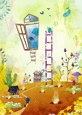 PSD 나무 식물 꽃 길 여행 생활용품 나비 백그라운드 꽃밭 일러스트 사다리 창문 상상 선인장 주택 풍경 사람없음 건물 울타리 판타지 마을 버섯 구멍 고래 국내일러스트 건축물 곤충 포유류 담장 수중동물 도구 오브젝트 파일형식