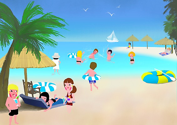 주간 PSD 나무 식물 계절 여자 남자 수영복 음료 바다 여행 요트 의자 일러스트 물놀이 갈매기 조류 휴가 휴식 사람 여러명 해변 야외 여름 여름휴가 바캉스 비키니 모래사장 야자수 수영 돛단배 열대식물 노 휴양지 선베드 튜브 선박 국내일러스트 자연요소 동물 옷 가구 다수 컨셉 수상교통 배_교통 놀이 장소 수상스포츠 파일형식 여름_계절
