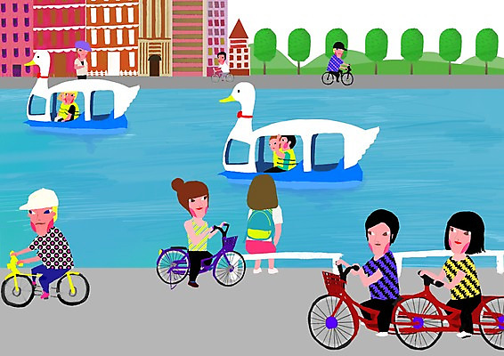 PSD 나무 식물 공원 공공시설 여자 남자 벤치 의자 가방 일러스트 난간 휴식 사람 빌딩 여러명 야외 건물 강 운동 소풍 자전거 산책 도시 승차 가로수 구명조끼 오리배 자전거도로 국내일러스트 건축물 잡화 가구 다수 컨셉 모션 건강 야외활동 바이크 시설 구조용품 전용도로 파일형식