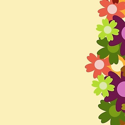 EPS 해외이미지 꽃 꽃무늬 일러스트 프레임 사람없음 노란색 공백 해외202008 해외일러스트 식물 컬러 무늬 파일형식 벡터