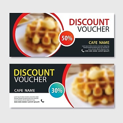 EPS 해외이미지 음식 디저트 사람없음 세일 상품권 쿠폰 와플 해외202008 파일형식 벡터