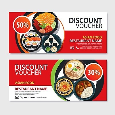 EPS 해외이미지 일러스트 요리 사람없음 세일 식당 티켓 상품권 쿠폰 일식집 일본음식 해외202008 해외일러스트 음식 상점 파일형식 벡터
