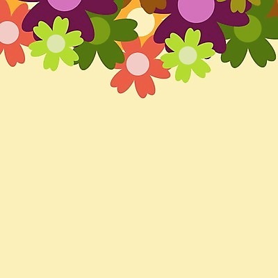 EPS 해외이미지 꽃 꽃무늬 일러스트 프레임 사람없음 노란색 공백 해외202008 해외일러스트 식물 컬러 무늬 파일형식 벡터