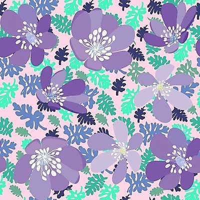 EPS 해외이미지 꽃 백그라운드 잎 꽃무늬 패턴 일러스트 사람없음 낭만 패턴백그라운드 해외202008 해외일러스트 식물 컨셉 무늬 파일형식 벡터