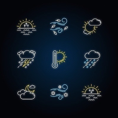 EPS 해외이미지 구름 일러스트 바람 날씨 사람없음 태양 일출 일몰 달 네온 뇌우 해외202008 해외일러스트 자연요소 노을 파일형식 벡터