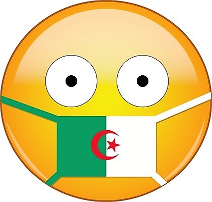 EPS 해외이미지 캐릭터 얼굴 스티커 일러스트 건강 마스크 사람없음 노란색 표현 바이러스 질병 무서움 심볼 감염 이모티콘 고립 알제리 알제리국기 전염병 코로나바이러스 해외202008 델타변이바이러스 해외일러스트 일러캐릭터 감정 컬러 의학 아프리카 신체부위 국기 파일형식 벡터