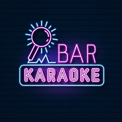 EPS 해외이미지 일러스트 간판 사람없음 마이크 노래방 해외202008 해외일러스트 음향기기 파일형식 벡터