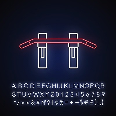 EPS 해외이미지 일러스트 사람없음 운동 장비 바 네온 해외202008 해외일러스트 건강 파일형식 벡터