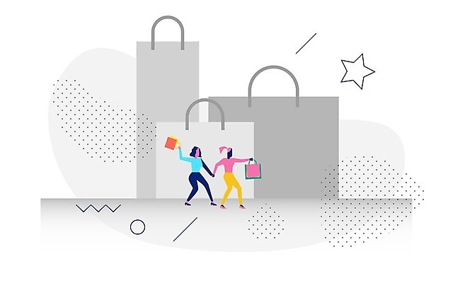 EPS 해외이미지 캐릭터 커플 여자 행복 컨셉 가방 일러스트 추상 그래픽 여름 쇼핑 세일 상점 기쁨 플랫 소매 미니멀 해외202008 해외일러스트 일러캐릭터 잡화 계절 감정 무늬 관계 사람 파일형식 벡터