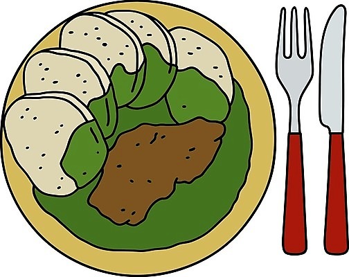 EPS 해외이미지 식기 접시 음식 포크 일러스트 육류 빨간색 초록색 식당 식사 방 칼 만화 먹기 서비스 시금치 설정 경단 철강 해외202008 해외일러스트 컬러 채소 식재료 모션 상점 파일형식 벡터