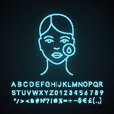 EPS 해외이미지 얼굴 일러스트 사람없음 화장품 피부관리 네온 해외202008 수분케어 해외일러스트 관리 신체부위 뷰티 파일형식 벡터