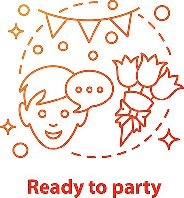 EPS 해외이미지 남자 선 꽃다발 일러스트 한명 이벤트 사람없음 파티 축하 준비 남자한명만 해외202008 해외일러스트 1 꽃 컨셉 사람 남자만 파일형식 벡터