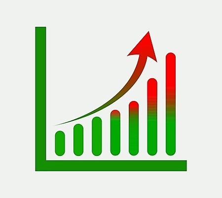 EPS 해외이미지 선 일러스트 통계 성공 그래프 화살 그래픽 빨간색 판매 성장 계획 주식 가격 사인 투자 이익 고립 해외202008 해외일러스트 컬러 컨셉 비즈니스 금융 파일형식 벡터