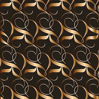EPS 해외이미지 무료이미지 디자인 리본 백그라운드 패턴 일러스트 검은색 금색 해외202008 해외일러스트 컬러 무늬 파일형식 벡터 무료콘텐츠