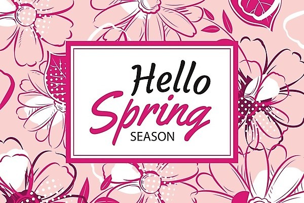 EPS 해외이미지 무료이미지 계절 꽃 분홍색 백그라운드 꽃무늬 일러스트 사람없음 세일 봄 해외202008 해외일러스트 식물 컬러 무늬 파일형식 벡터
