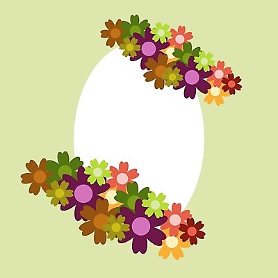 EPS 해외이미지 꽃 꽃무늬 일러스트 프레임 사람없음 연두색 공백 해외202008 해외일러스트 식물 무늬 초록색 파일형식 벡터