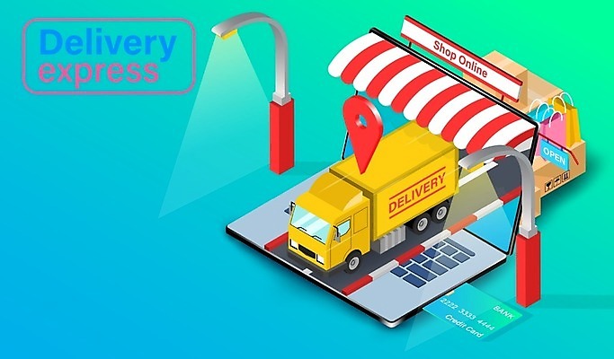 EPS 해외이미지 일러스트 모바일 사람없음 노트북 상점 신용카드 배송 온라인쇼핑 모바일쇼핑 해외202008 탑차 해외일러스트 금융 전자제품 쇼핑 트럭 온라인 파일형식 벡터