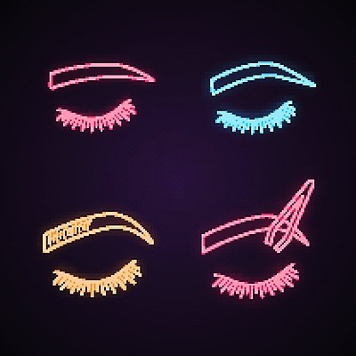 EPS 해외이미지 일러스트 사람없음 화장품 눈썹 속눈썹 몸단장 쪽집게 해외202008 해외일러스트 얼굴 집게 뷰티 파일형식 벡터