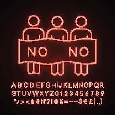 EPS 해외이미지 포즈 일러스트 사람없음 사회 그룹 민주주의 네온 의견 항의 해외202008 해외일러스트 공동체 파일형식 벡터