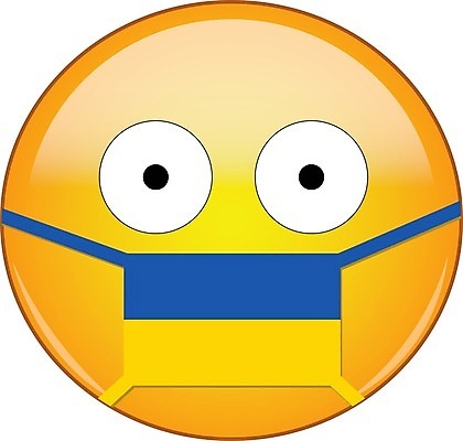 EPS 해외이미지 캐릭터 얼굴 스티커 일러스트 건강 마스크 사람없음 노란색 표현 바이러스 질병 무서움 심볼 감염 이모티콘 고립 우크라이나 우크라이나국기 전염병 코로나바이러스 해외202008 델타변이바이러스 해외일러스트 일러캐릭터 감정 유럽 컬러 의학 신체부위 국기 파일형식 벡터