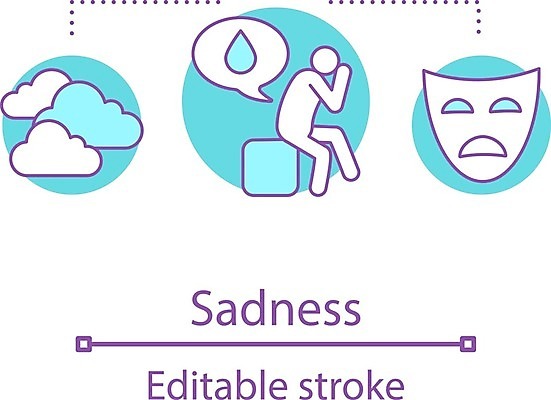 EPS 해외이미지 감정 일러스트 피곤 사람없음 고통 슬픔 우울증 해외202008 해외일러스트 컨셉 질병 파일형식 벡터