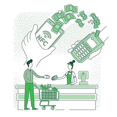 EPS 해외이미지 전신 손 여자 남자 지폐 일러스트 식재료 무선통신 정보기술 들기 상반신 성인 두명 신체부위 초록색 스마트폰 쇼핑 장보기 쇼핑카 계산대 스마트 라인아트 와이파이 결제 단말기 편리함 계산원 성인만 해외202008 해외일러스트 직업 선 컬러 컨셉 돈 통신 모션 기술 사람 핸드폰 스마트기기 카트 무선인터넷 파일형식 벡터