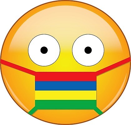 EPS 해외이미지 캐릭터 얼굴 스티커 일러스트 건강 마스크 사람없음 노란색 표현 바이러스 질병 무서움 심볼 감염 이모티콘 고립 모리셔스 전염병 코로나바이러스 해외202008 델타변이바이러스 해외일러스트 일러캐릭터 감정 컬러 의학 신체부위 파일형식 벡터