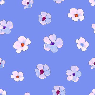 EPS 해외이미지 꽃 꽃무늬 패턴 일러스트 수채화 사람없음 보라색 해외202008 해외일러스트 식물 컬러 무늬 파일형식 벡터