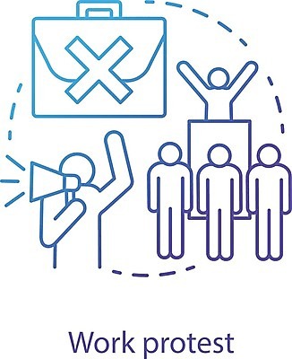 EPS 해외이미지 일러스트 비즈니스 노동자 사람없음 확성기 분노 파업 해외202008 해외일러스트 직업 감정 파일형식 벡터