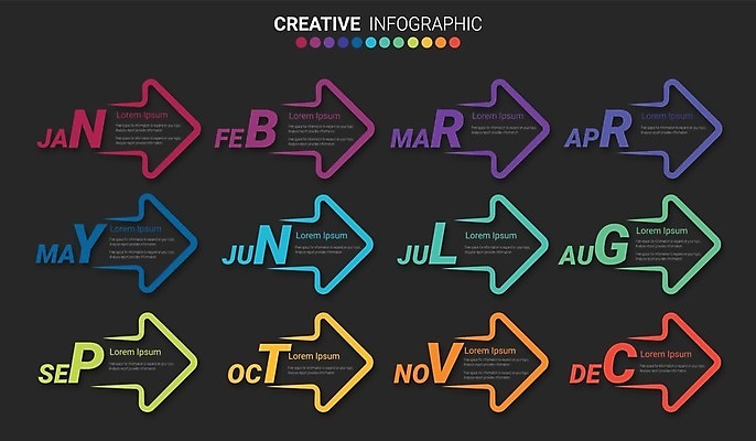EPS 해외이미지 템플릿 디자인 백그라운드 컨셉 일러스트 비즈니스 그래프 그래픽 세로 컬러풀 숫자 자료 웹 인포그래픽 정보 시간 원형 발표 연결 연도 심볼 보고서 레이아웃 단계 월 진행 마케팅 방법 엘리먼트 타임라인 프로젝트 해외202008 해외일러스트 도형 문자 컬러 인터넷 날짜 파일형식 벡터