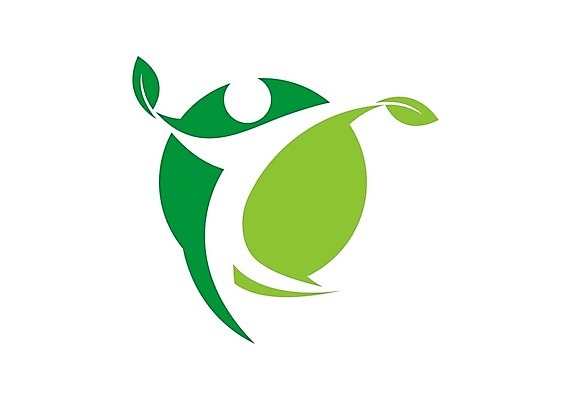 EPS 해외이미지 무료이미지 일러스트 나뭇잎 사람모양 초록색 에코 해외202008 해외일러스트 모양 컬러 잎 환경 파일형식 벡터