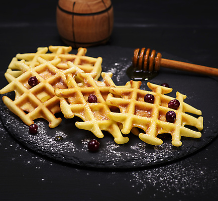 포토 JPG 해외이미지 디저트 사람없음 꿀 와플 해외202008 해외포토 음식 파일형식