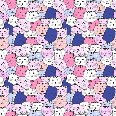 EPS 해외이미지 캐릭터 백그라운드 일러스트 사람없음 고양이 카툰스타일 해외202008 해외일러스트 일러캐릭터 포유류 반려동물 파일형식 벡터