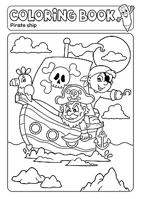 EPS 해외이미지 전신 남자 바다 여행 일러스트 조류 항해 흑백 상반신 성인 두명 앵무새 해적 해적선 젠탱글 성인남자만 해외202008 해외일러스트 동물 배_교통 촬영기법 사람 도둑 남자만 성인만 파일형식 벡터