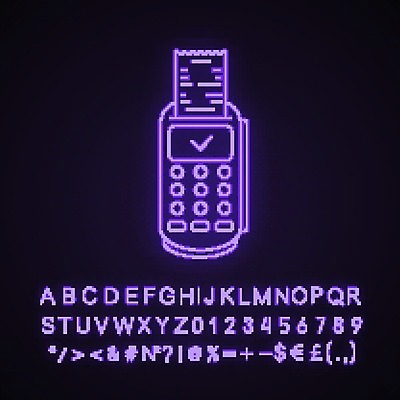 EPS 해외이미지 일러스트 사람없음 서비스 결제 네온 영수증 해외202008 해외일러스트 금융 파일형식 벡터