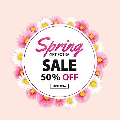 EPS 해외이미지 계절 꽃 분홍색 백그라운드 꽃무늬 일러스트 이벤트 사람없음 쇼핑 세일 봄 원형 해외202008 해외일러스트 도형 식물 컬러 무늬 파일형식 벡터